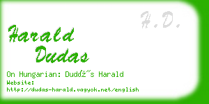 harald dudas business card